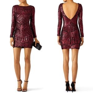 NWT Dress The Population Berry Lola Sequined Dress
